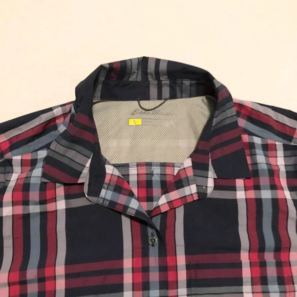 Eddie  Bauer Travex Button Shirt Womens Size XL Plaid Short Sleeve Shirt - Picture 2 of 16